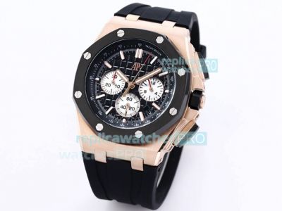 Replica Audemars Piguet Royal Oak Offshore Chronograph Watch Black Dial 43MM